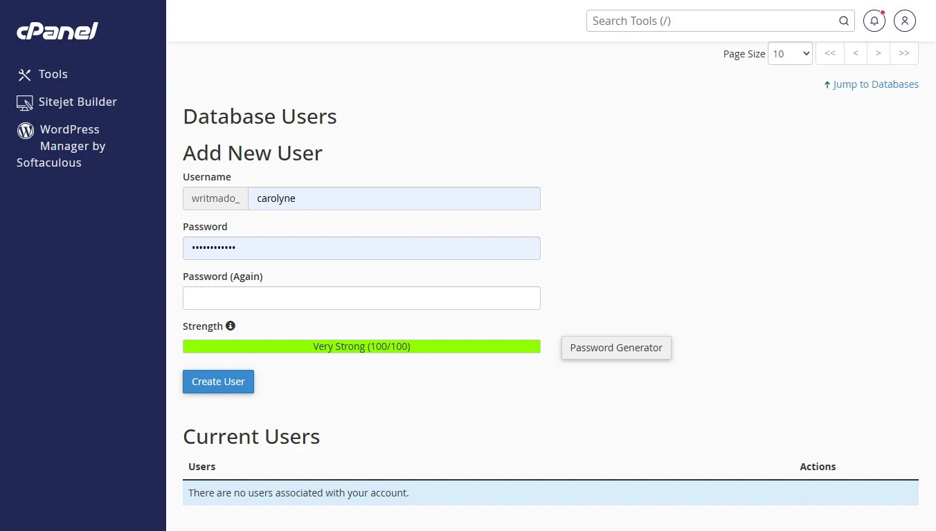Host a Database driven Website - New user