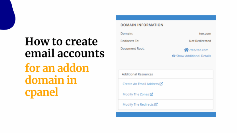 How to Create Email Account for an Addon Domain in cPanel