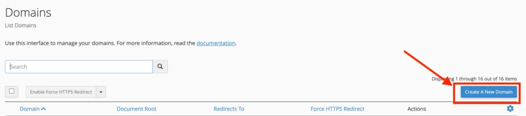 Cpanel addon new domain