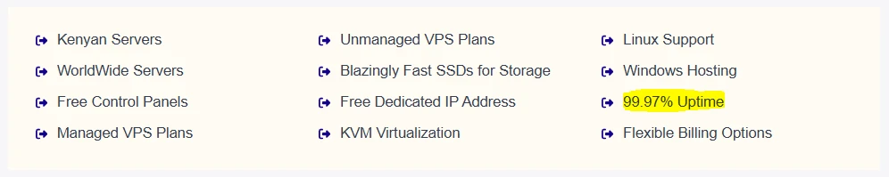 VPS hosting uptime on Truehost