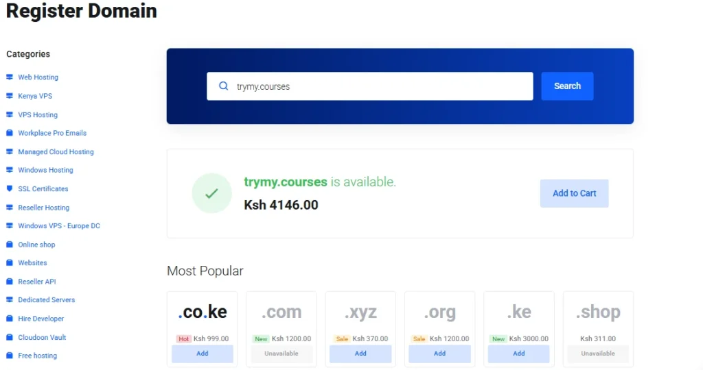 .courses domains for students