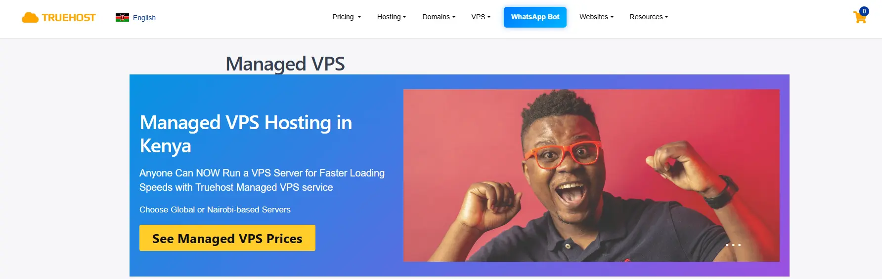 a screenshot of managed vps in truehost