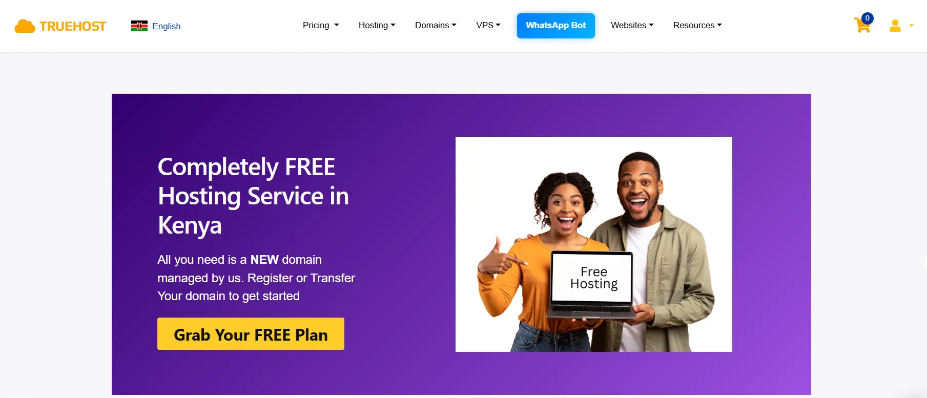 a screenshot of free hosting page