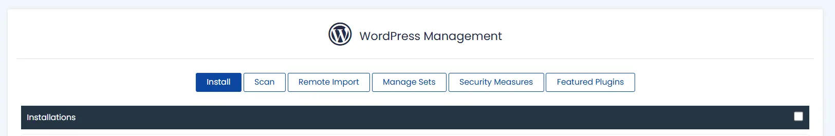 a screenshot of softaculous in cpanel