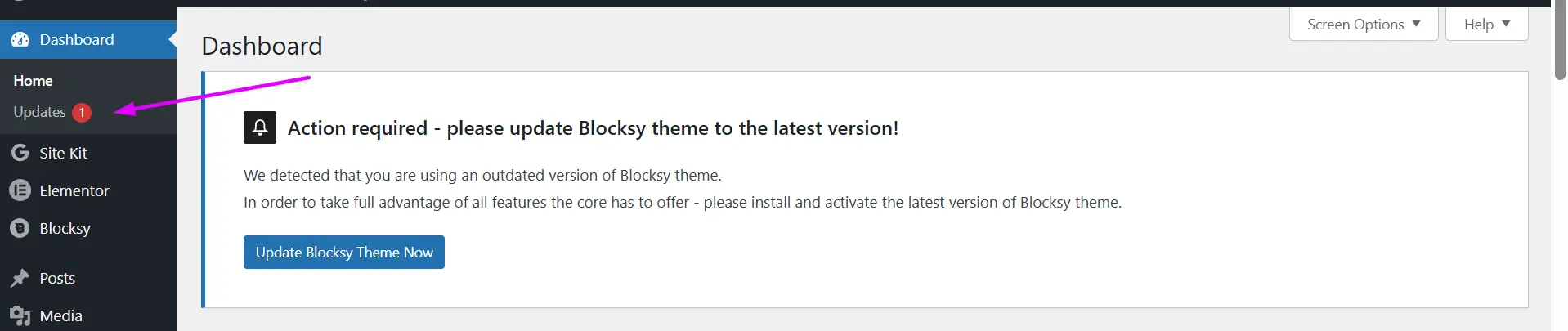 a screenshot of updates section