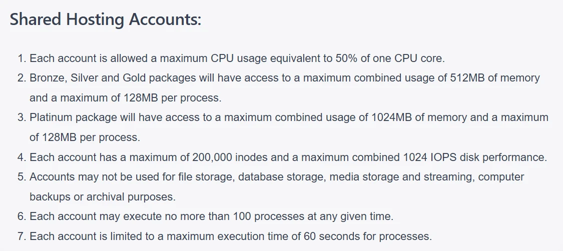 FUP of Unlimited Hosting