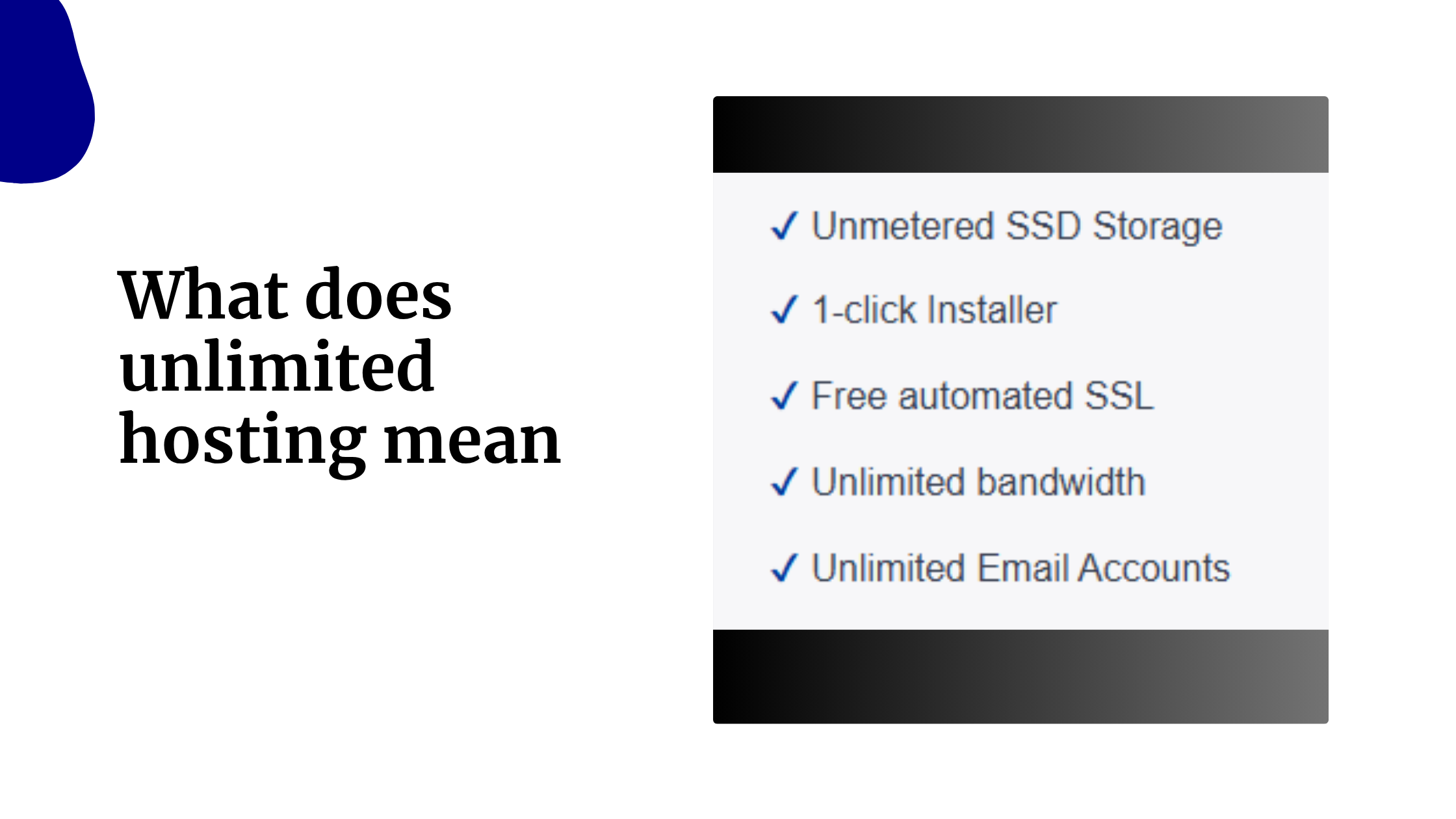 What does unlimited hosting mean?