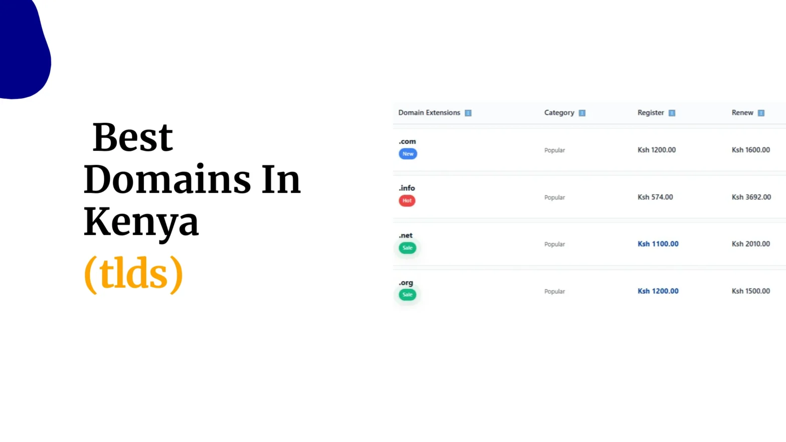 best domains in kenya
