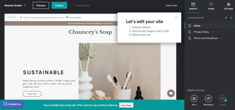 GoDaddy Website builder