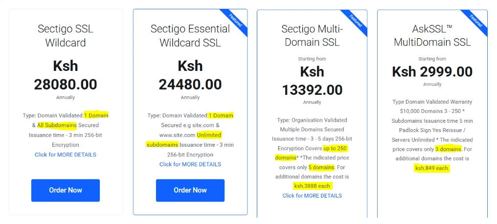 Wildcard vs Multi-Domain SSL