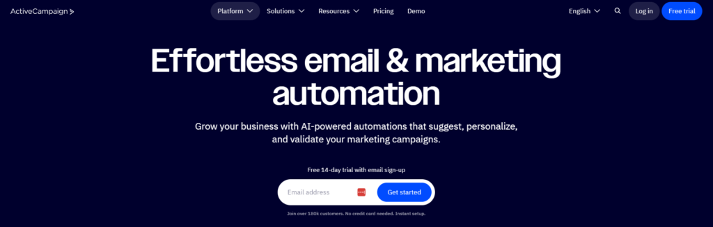 7 Best Email Marketing Platforms for Online Stores 5 While not exclusively focused on e-commerce, ActiveCampaign has earned its spot on this list due to its incredibly powerful automation capabilities and its ability to scale with your business.