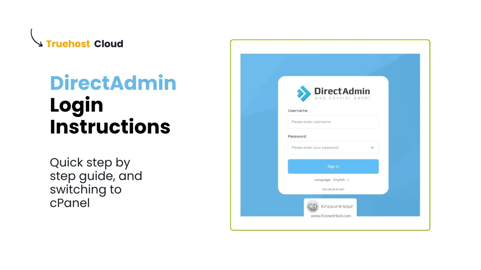 How to Login to DirectAdmin Control Panel