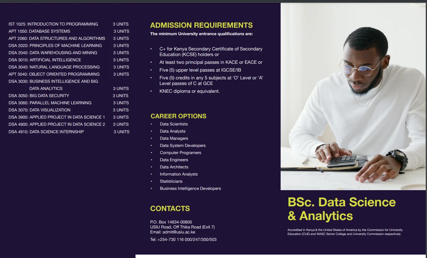 Most marketable courses in Kenya 2025 through 2027 Data Science and Data Analysis