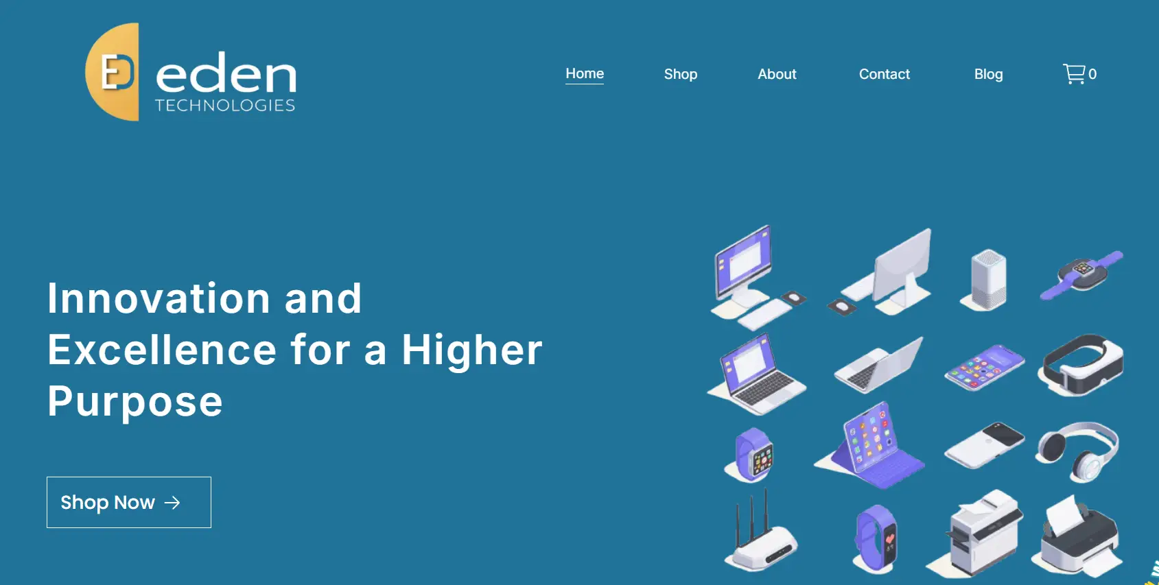 Truehost web design service sample Eden Technologies