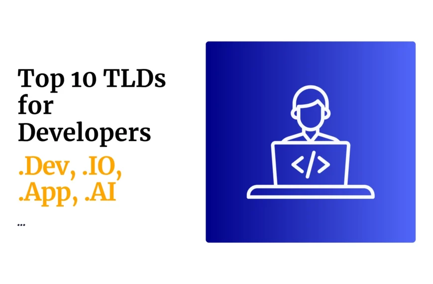 Top 10 TLDs for Developers ... .Dev, .IO, .App, .AI