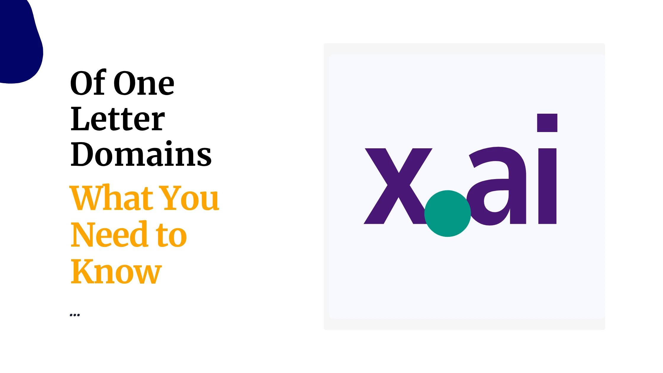 Of one letter domains .com .net .org