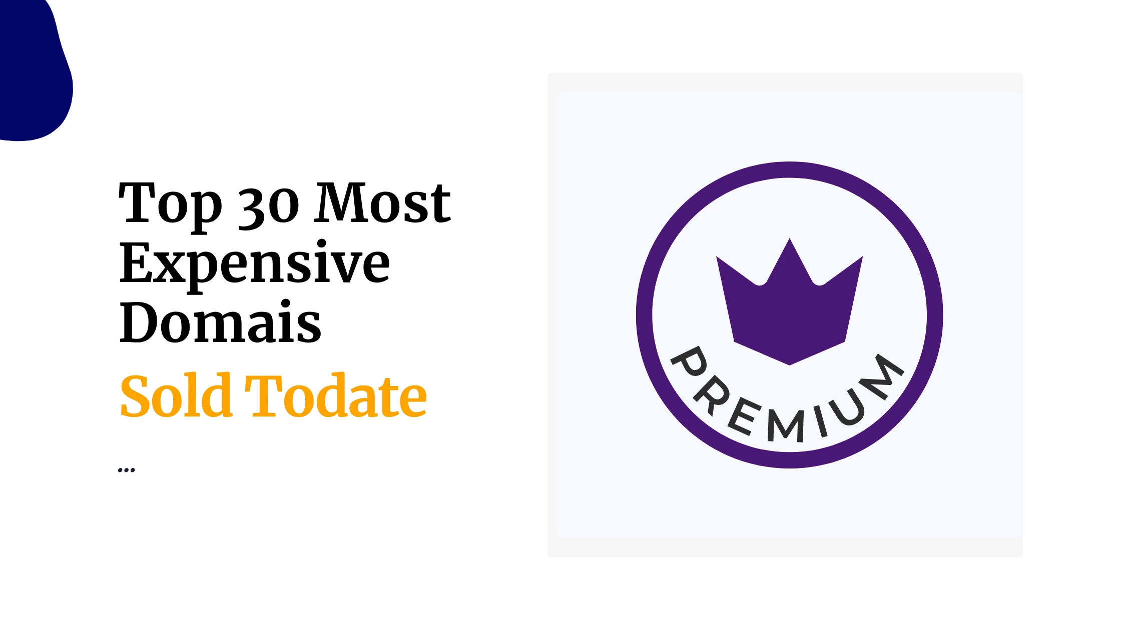 Top 30 Most Expensive Domain Names Sold Todate