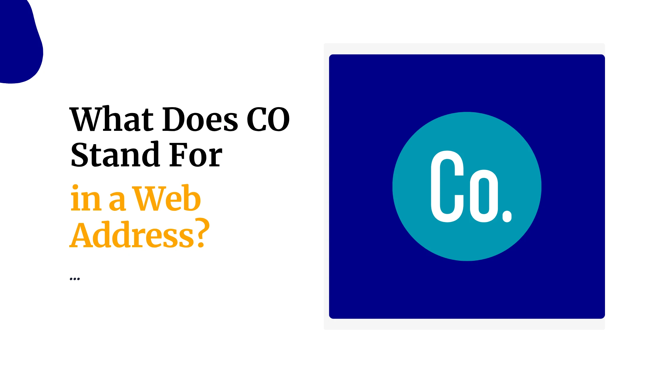 What Does CO Stand For in a Web Address?
