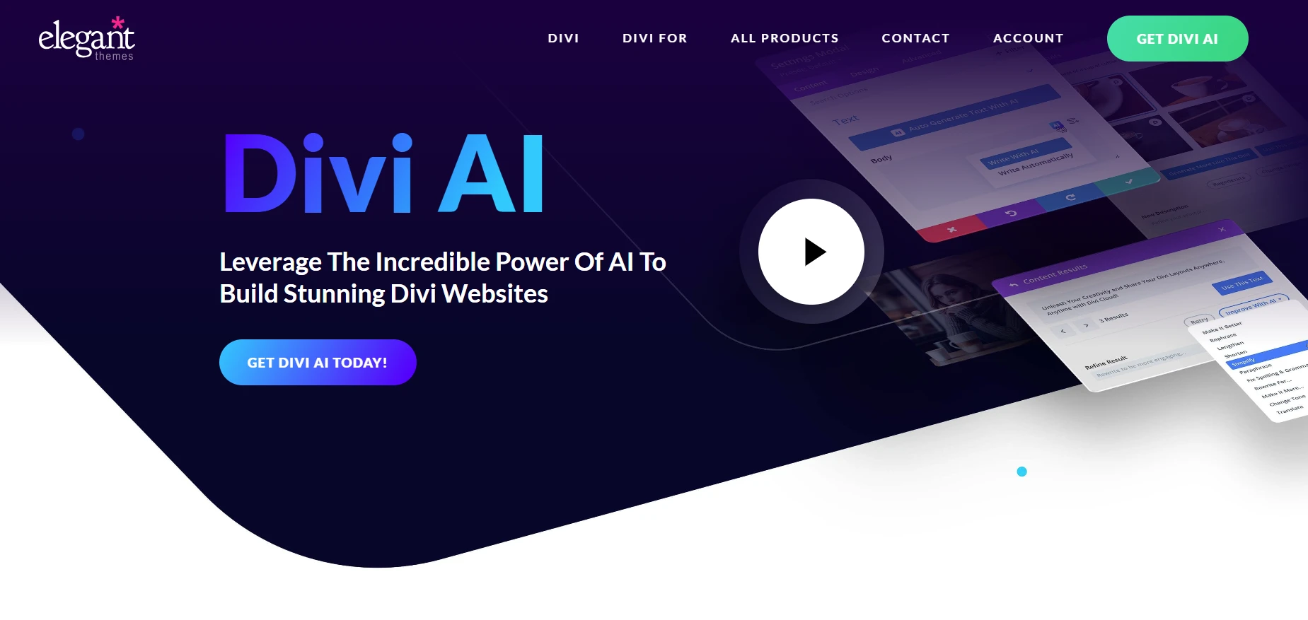 Top WordPress AI Website Builders of 2025 3 ai website builders for WordPress Divi AI