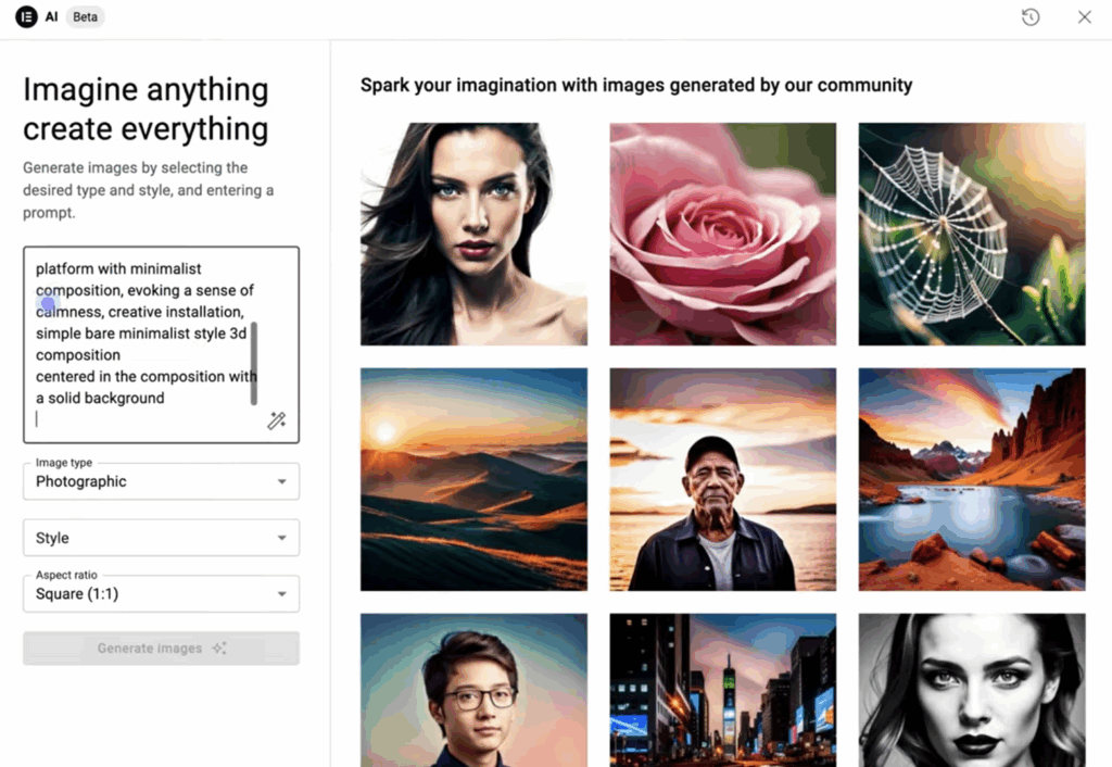 Top WordPress AI Website Builders of 2025 11 Elementor AI builder inside look image generator