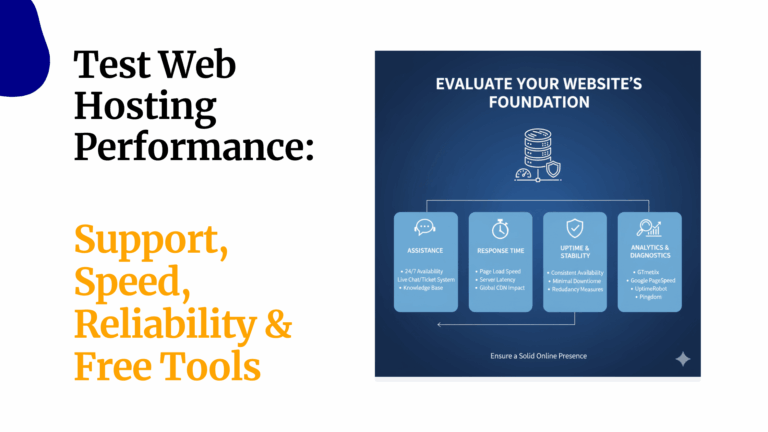 How to Test Web Hosting Performance: Support, Speed, Reliability & Free Tools