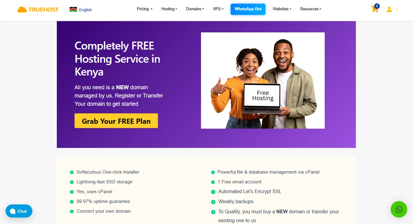 Free web hosting - Truehost