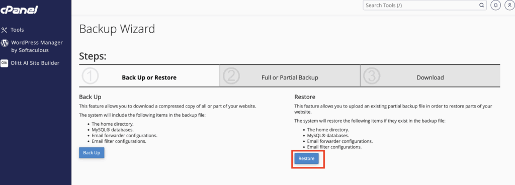 How to Create a Full Website Backup and Restore It 8 website backup