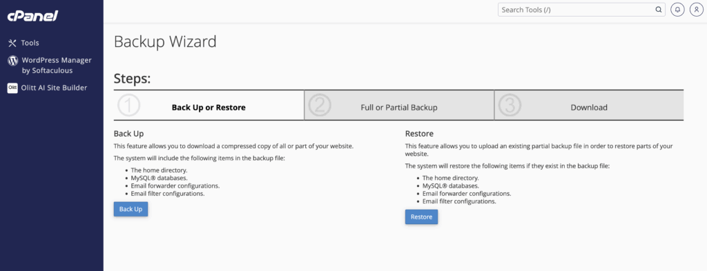 How to Create a Full Website Backup and Restore It 5 website backup