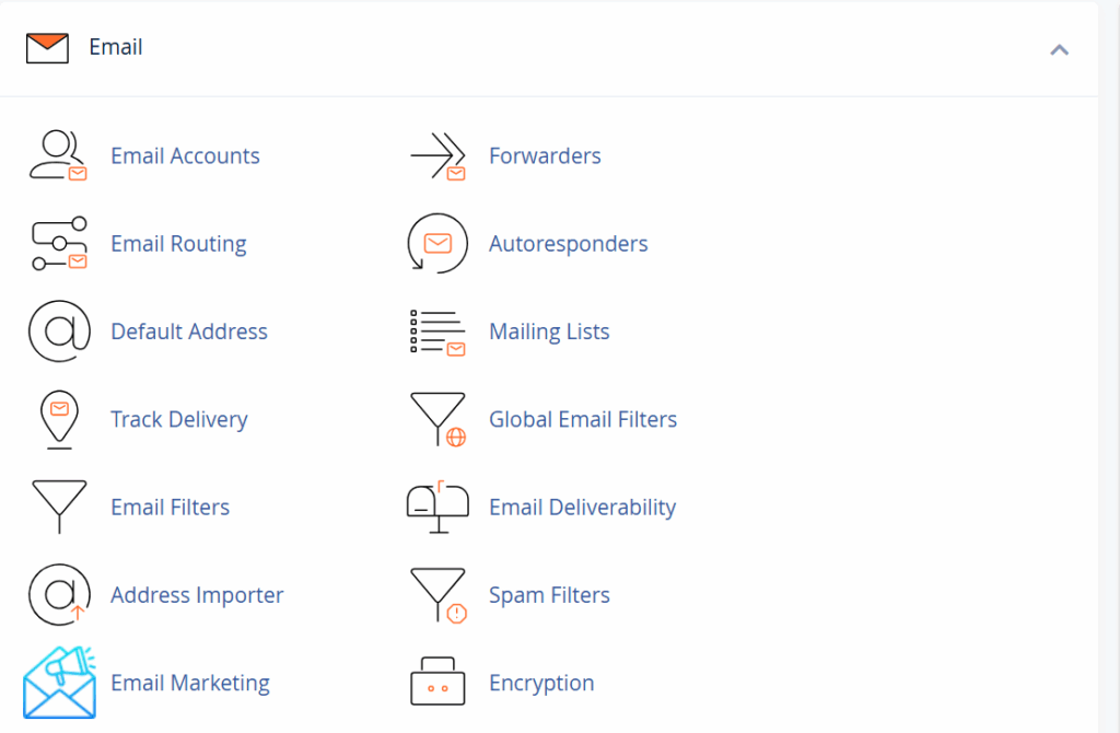 a screenshot of email section