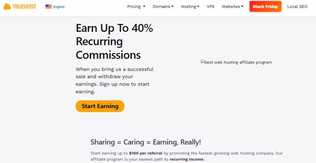 Truehost web hosting affiliate program
