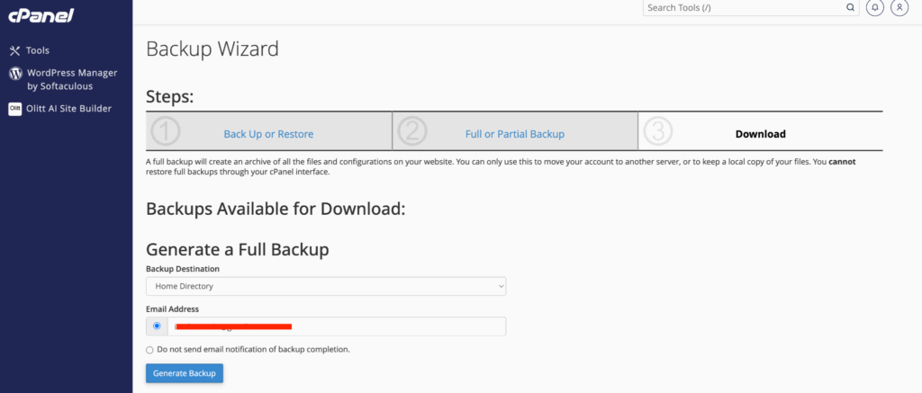 How to Create a Full Website Backup and Restore It 7 website backup