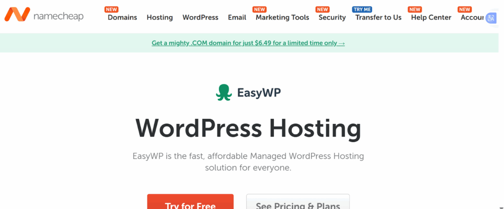a screenshot of namecheap
