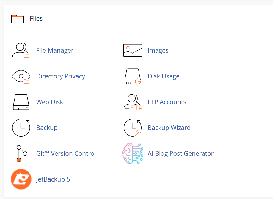 a screenshot files section that you can back up