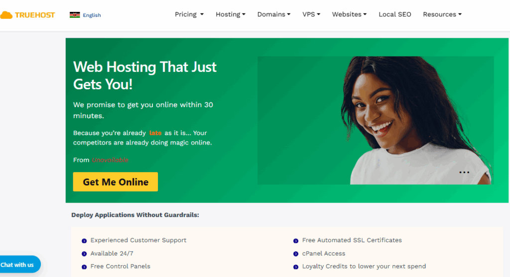 Truehost web hosting