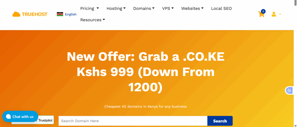 a screenshot truehost hosting provider