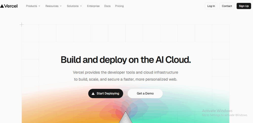 web hosting companies Vercel