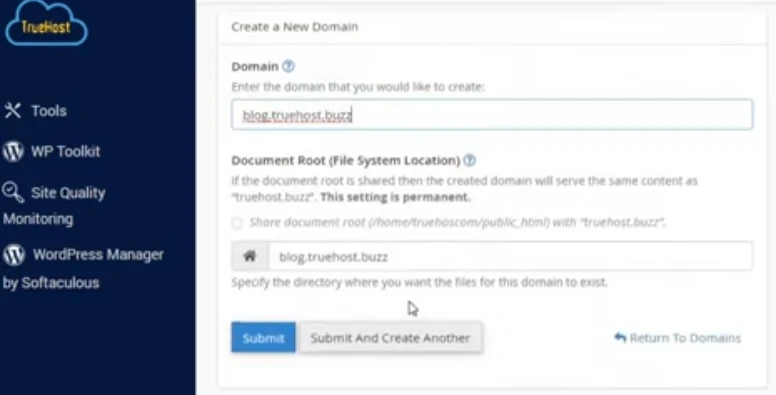 How to create subdomains