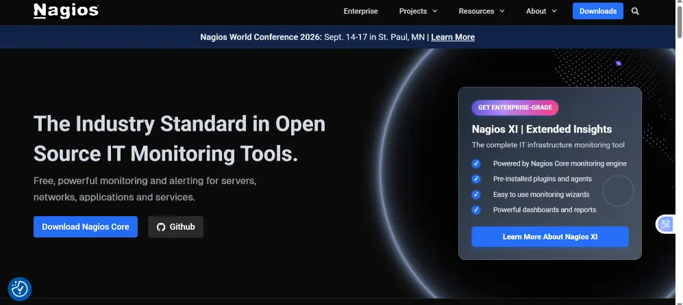 a screenshot of Nagios server monitoring overview