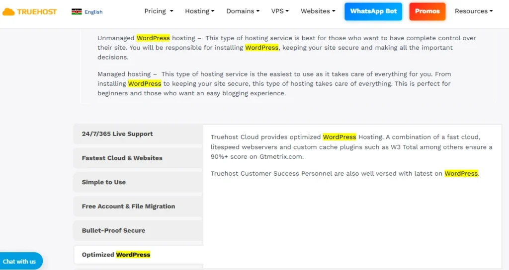 Truehost Hosting for WordPress blogs