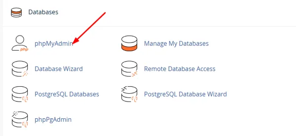 cpanel database tools