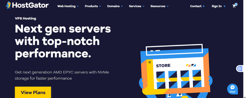 a screenshot of Hostgator VPS hosting