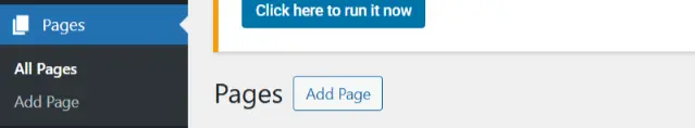 a screenshot of pages section in WordPress