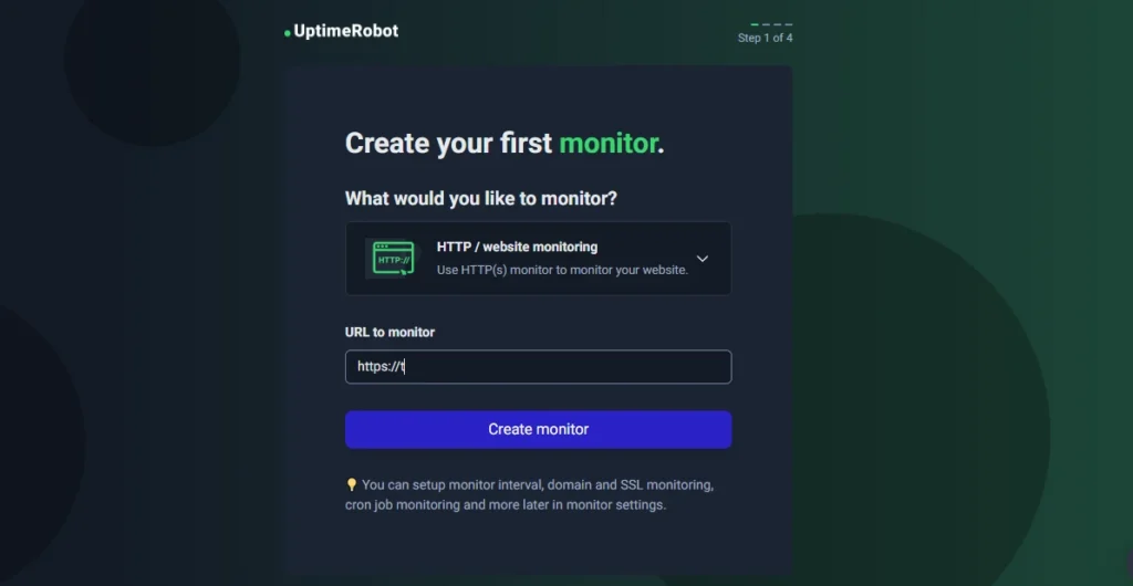 web hosting uptime monitor