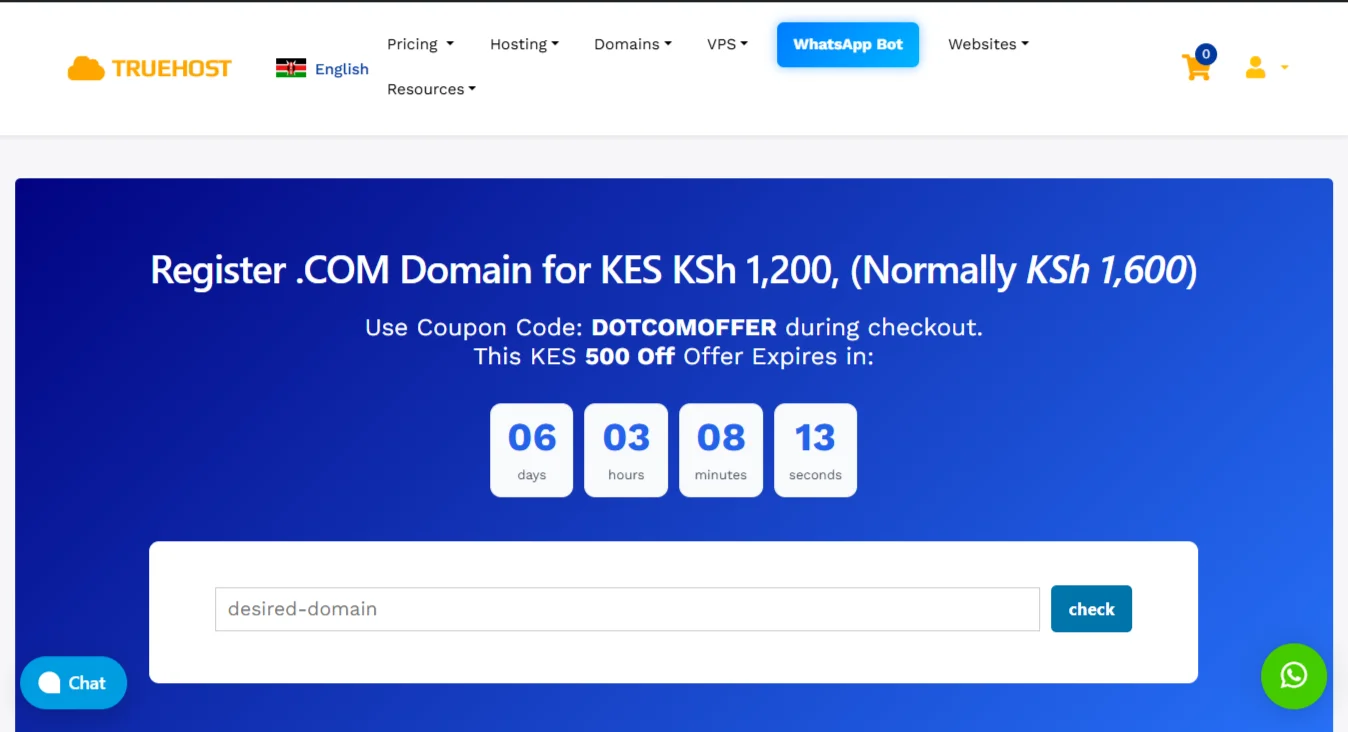 Best domains in kenya - .com