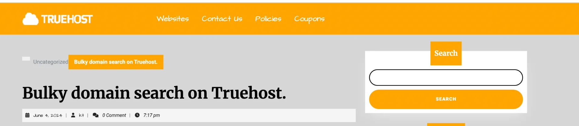 multiple domains - Truehost bulky domain search