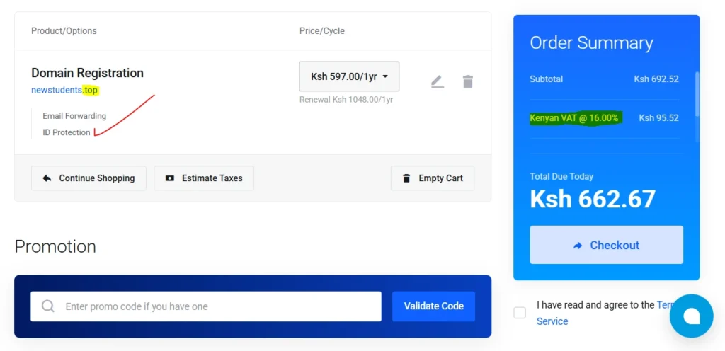 domain ID privacy protection