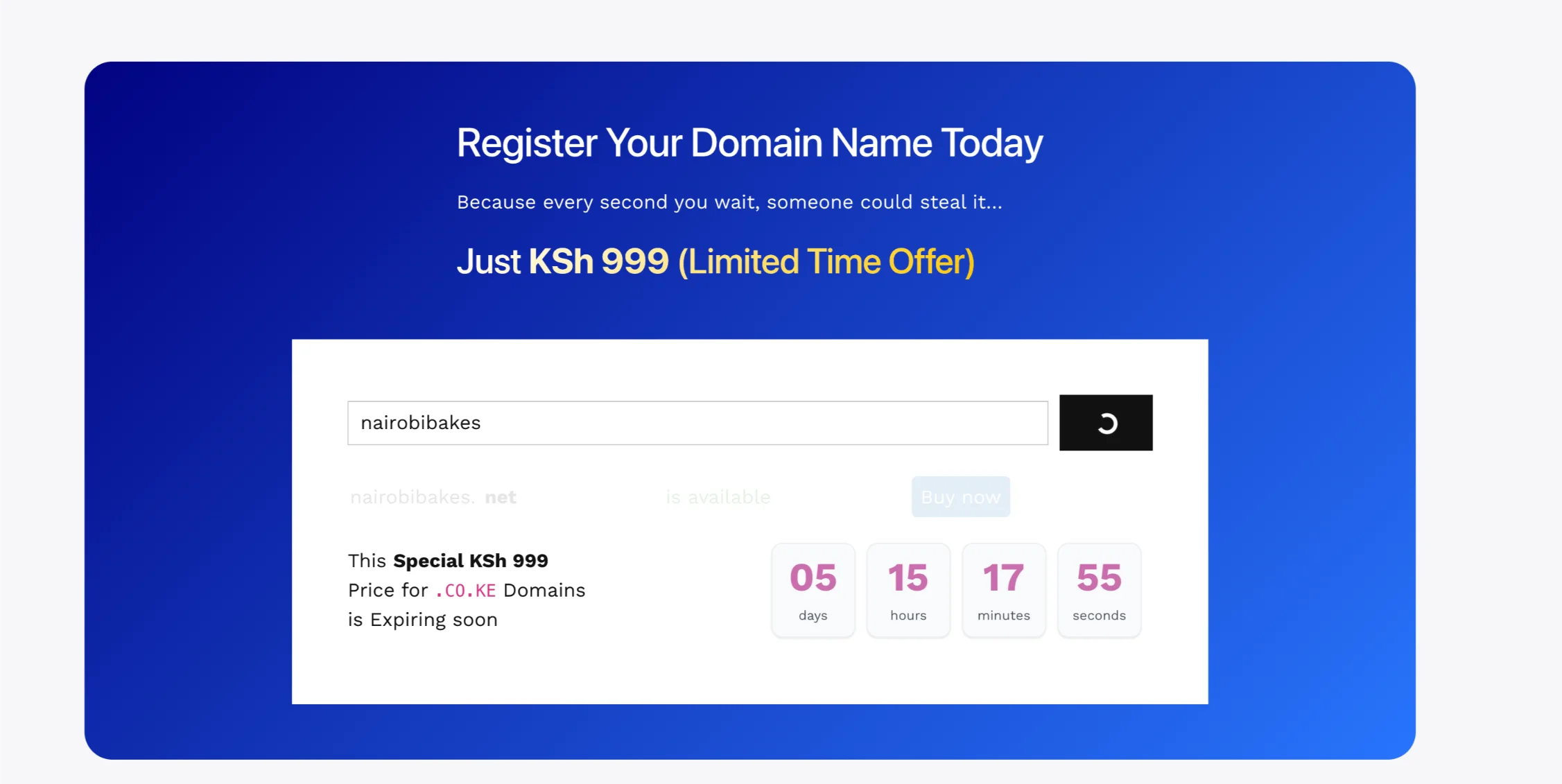 Check domain name availability