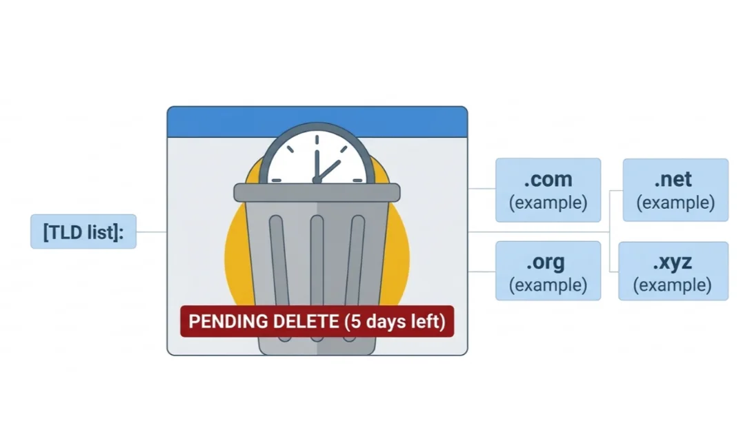 Redemption period - Domain pending deletion illustration