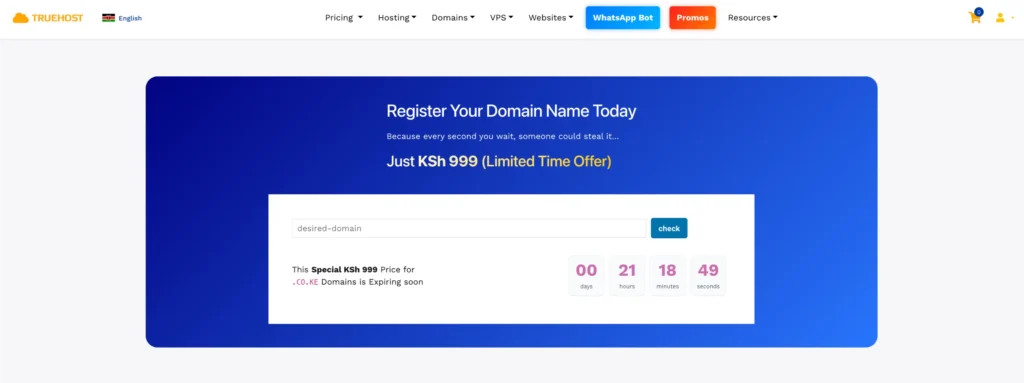 Truehost domains
