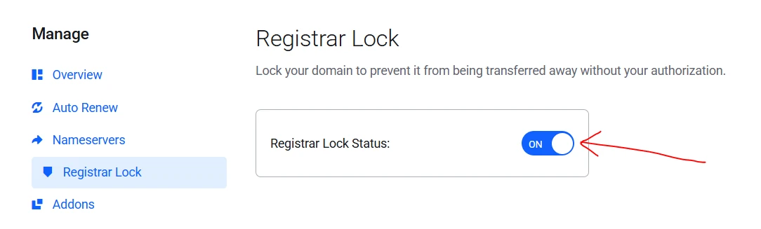 Registrar lock